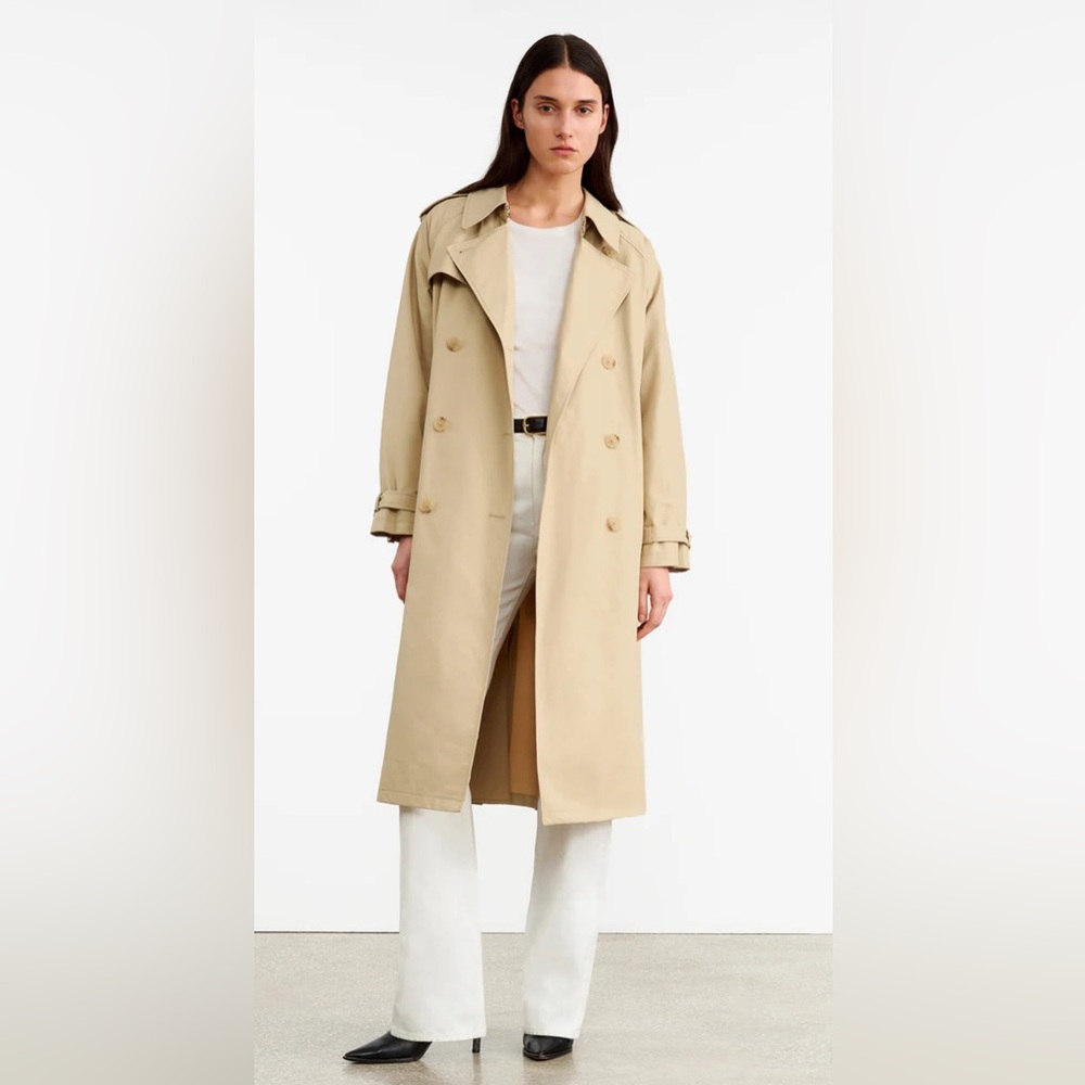 Nili Lotan TANNER TRENCH COAT in Khaki Women’s Size Small New